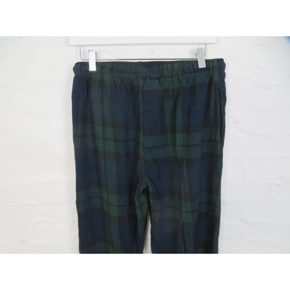 Polo Ralph Lauren Pajama Pants Mens Medium Tartan Plaid Sleepwear Green Flannel - Picture 7 of 11